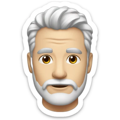 White Dad Salt and pepper hair sticker