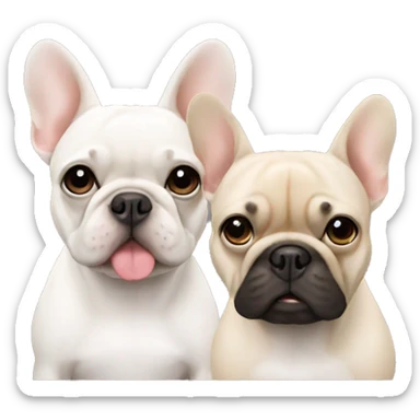 Two French Bulldogs sticker