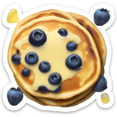 Blueberry pancakes with butter sticker