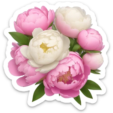 Bouquet of peonies sticker