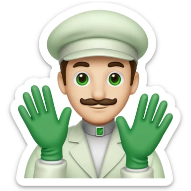 Luigi white gloves sticker