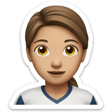 Girl with brown hair playing volleyball  sticker