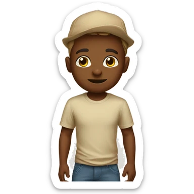 boys in desert t-shirts sticker