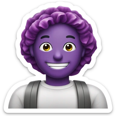 red cabbage smiling sticker
