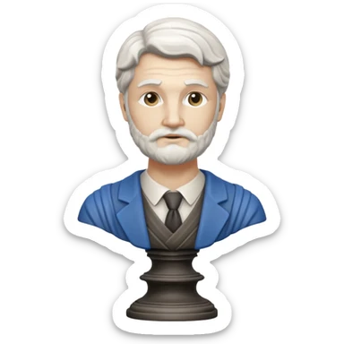 a white greek statue of a teacher sticker