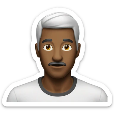 a man hungry for money making sticker