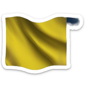 The flag of Ukraine with ⵣ in red sticker