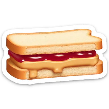 Peanut butter jelly sandwich long horizontally sticker