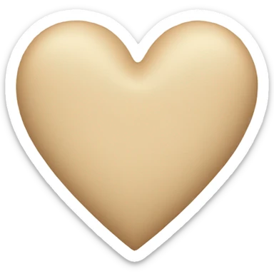 Beige heart  sticker