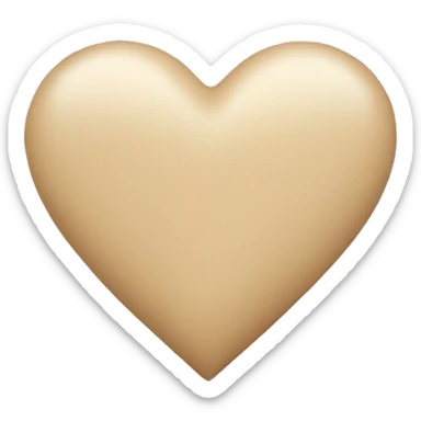 Beige heart sticker