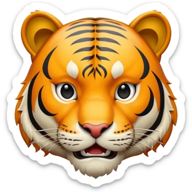 Tigre adulto feroz con la cara mas real no de caricatiraen la cima  sticker