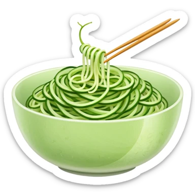 bowl of cucumber noodles sticker