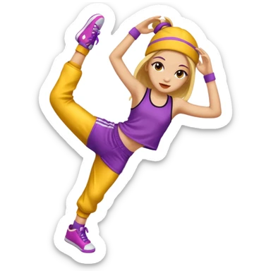 street dancer girl sticker
