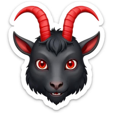 Goat evil sticker