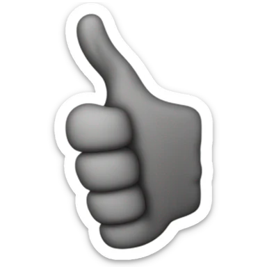 Thumbs up, the thumb bent sticker