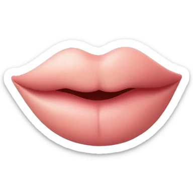 Pursed lips with curved finger in front sticker