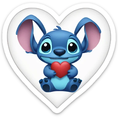 stitch heart sticker