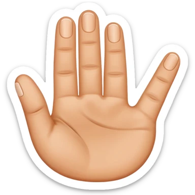 the 2 middle fingers inside an oval shaped hold sticker