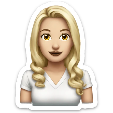 recruiter meg blonde hair tattoos sticker