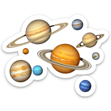 complete solar system with planets sticker