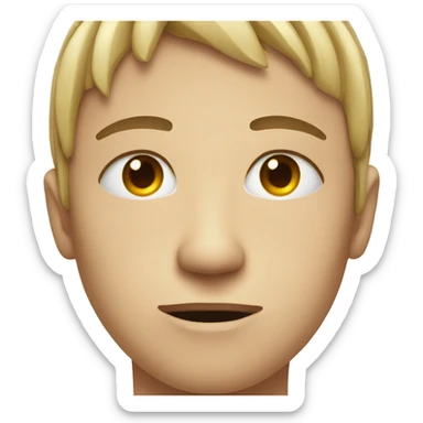 Face with tear  sticker