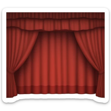 Stage with red curtains sticker
