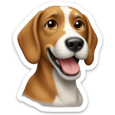 Dog with blog sticker