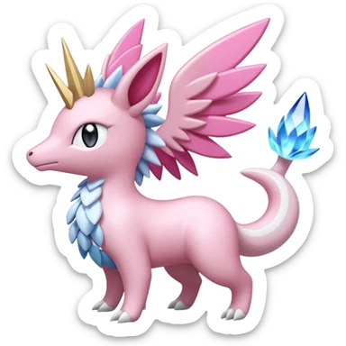 Diancie-Palkia-Amaura-Aurorus-aesthetic-fusion sticker