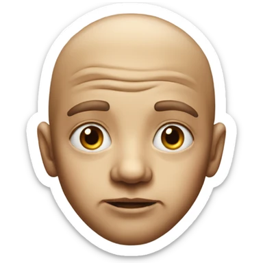 Hyper realistic face with deep wrinkles sticker