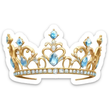 small jewel tiara sticker