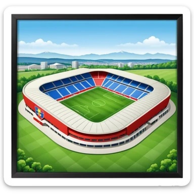 soccer stadium of fc basel in switzerland sticker