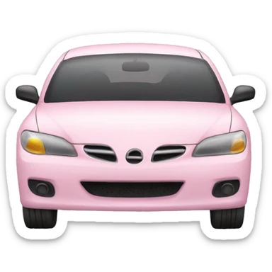 light pink car sticker