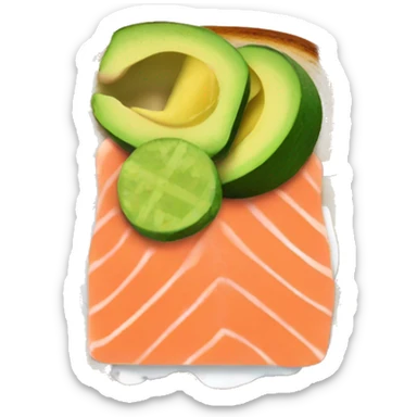 Salmon and advocado toast sticker