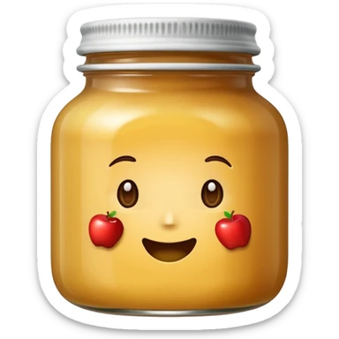 apple sauce jar sticker
