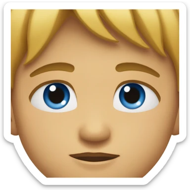 niño ojos azules y rubio sticker