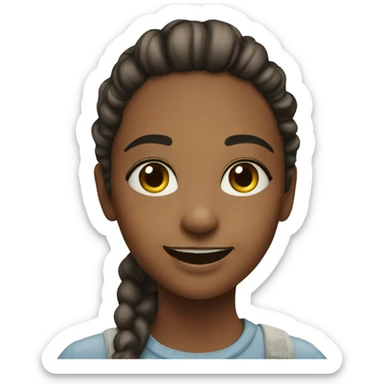 smiling girl outdoors portrait sticker