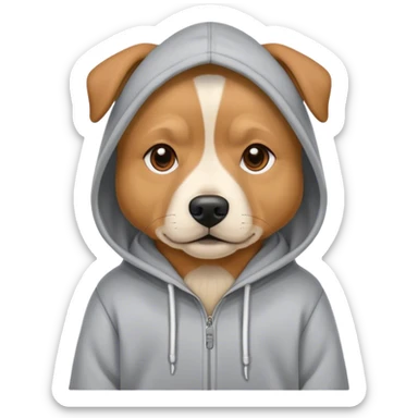 dog in hoody sticker