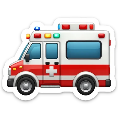 un emoji similar a este pero de una ambulancia sticker