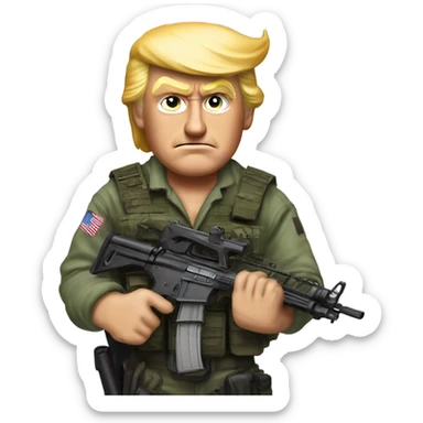 Donald Trump Rambo ￼ sticker