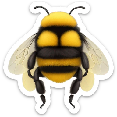 fluffy bumblebee  sticker