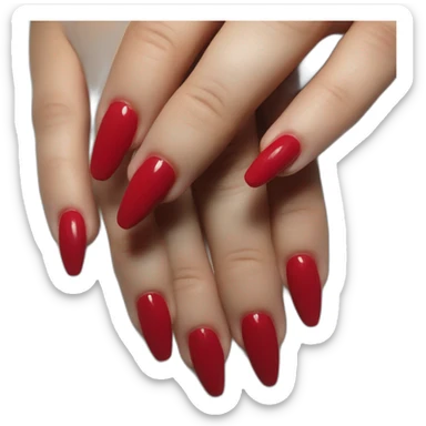 red nails sticker