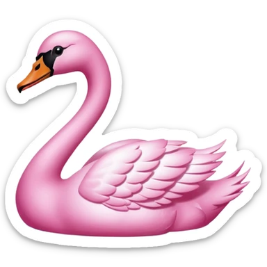 pink swan sticker