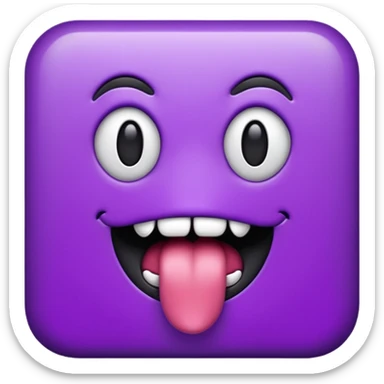 Black tongue emoji sticker