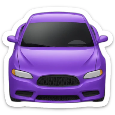 purple car top front view sticker