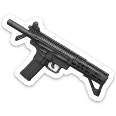 Gun M4 rotated 45° sticker