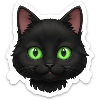 black cat baby sticker