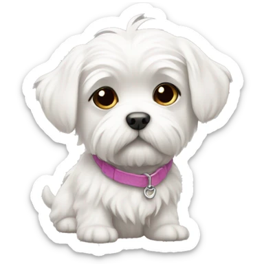 Maltese puppy sticker