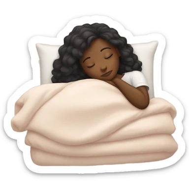 Black girl sleeping  sticker