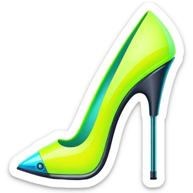 neon cyberpunk style 
stiletto sticker