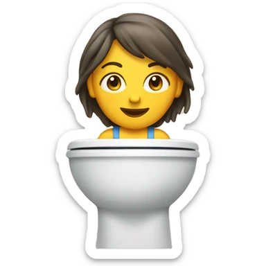 Woman skibidi toilet sticker